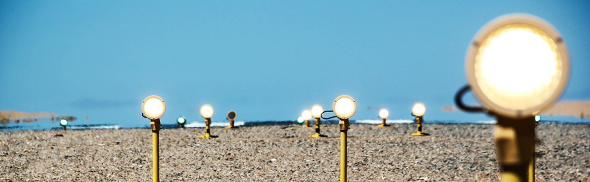 Landing lights at the Luderitz Airport in the Karas Region - Namibia Airports Company